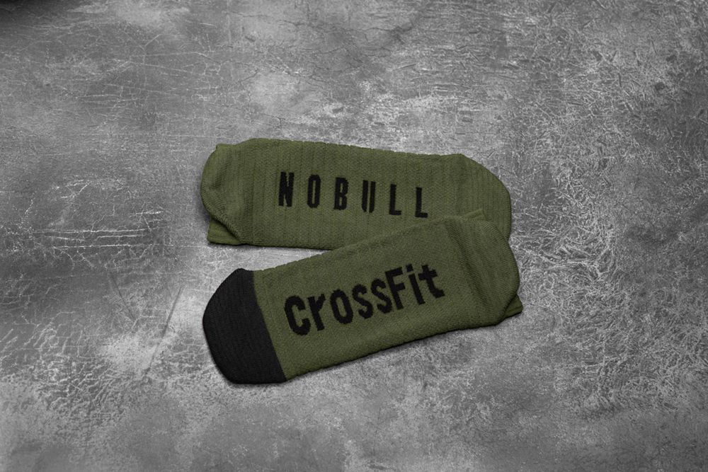 NOBULL Low Crossfit® Çorap - Yeşil Ordu Siyah - Turkiye (AJT-489051)